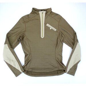 Nau Size S Womens Brown Athletic Long‎ Sleeve Polartec Fleece Shirt Outdoor